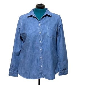 Old Navy Men’s Long Sleeve Denim Shirt Size Large
